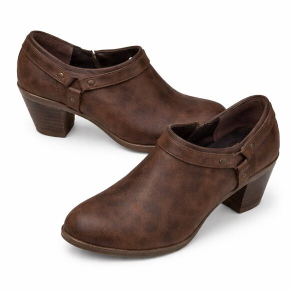 Unleashed by Rocket Dog Shoes - UNLEASHED by ROCKET DOG Sarina Brown Ankle Booties Boots Shoes Size 9.5M